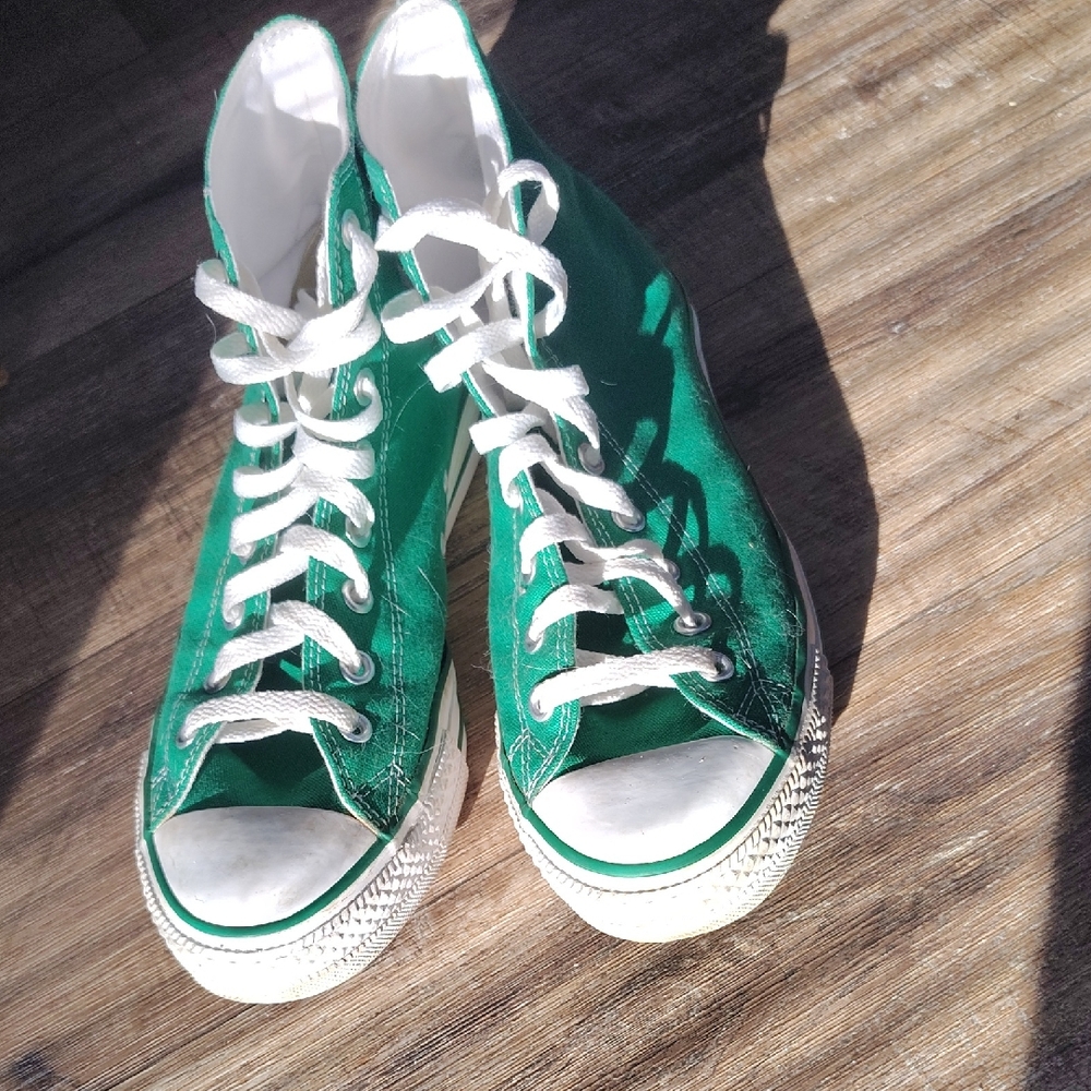 Vibrant Green High-Top Sneakers